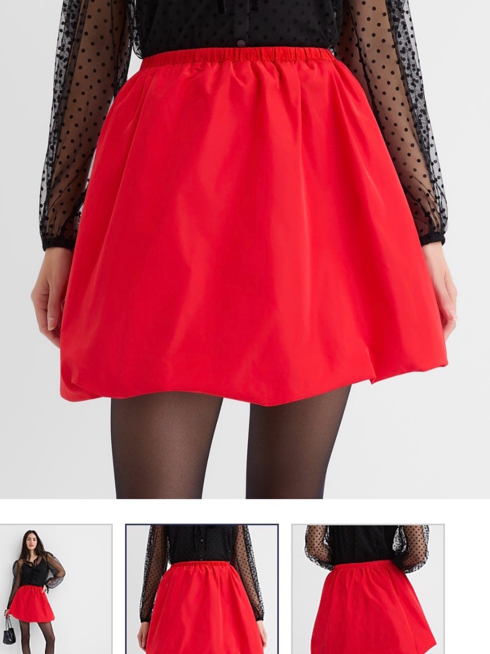 NWOT Loft Taffeta Bubble Mini Pocket Skirt